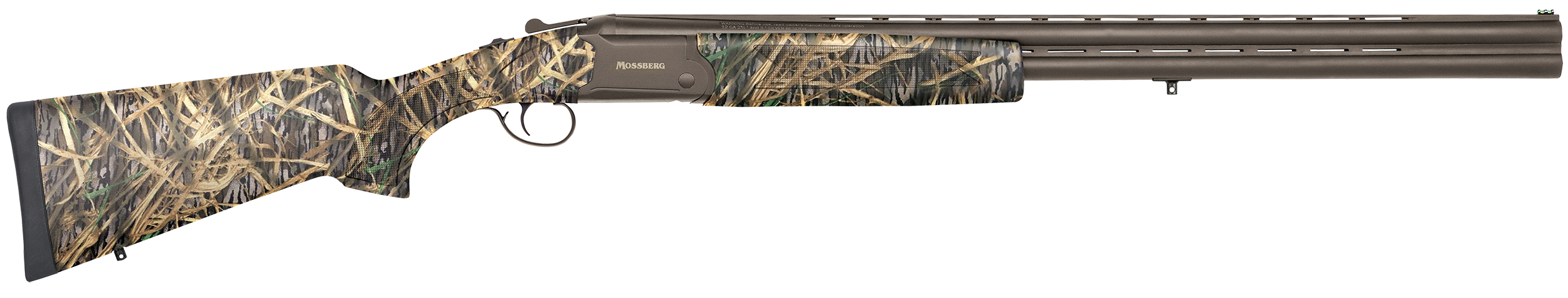 Mossberg 75488 Silver Reserve Eventide Waterfowl Over/Under 12 Gauge 3.50" 2rd 28", Bronze Barrel/Rec, Mossy Oak Vintage Shadowgrass Furniture, Fiber Optic Sight, 5 Field Set Chokes
