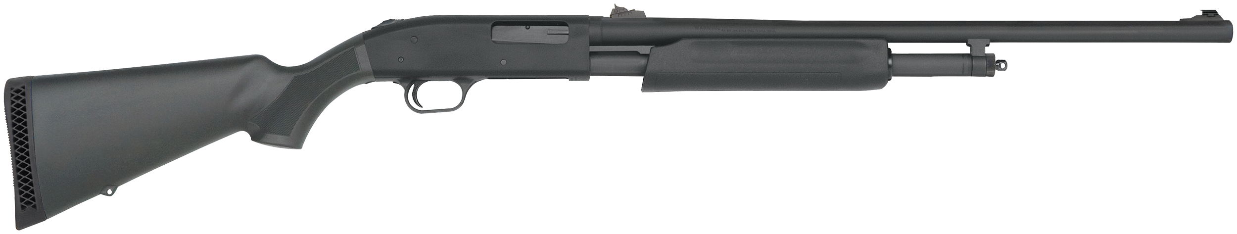 Mossberg 56435 500 Slugster 20 Gauge Pump 3" 5+1 24" Matte Blued Steel Barrel, Matte Blued Receiver, Fixed Synthetic Stock