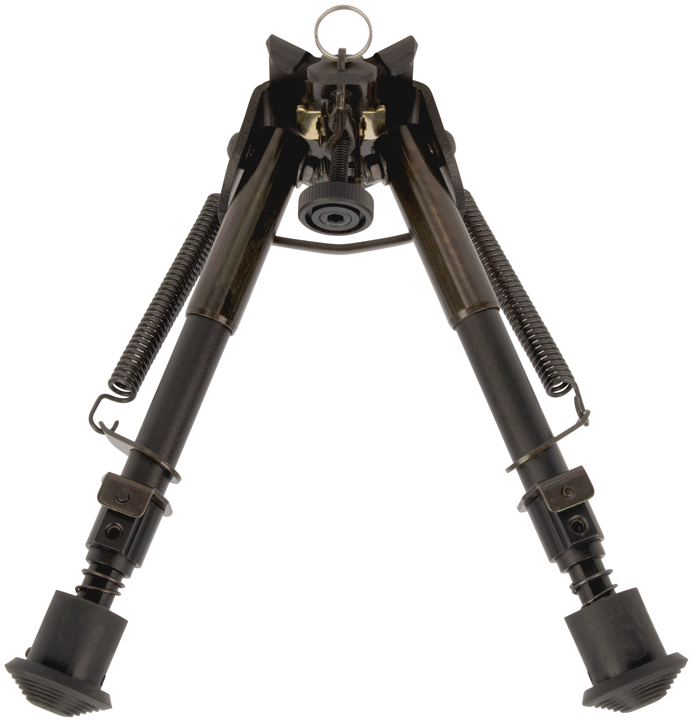 Allen 2207 Bozeman Rifle Bipod Black Aluminum w/Sling Swivel Stud Mount, Rubber Feet & 6-9" Vertical Adjustment