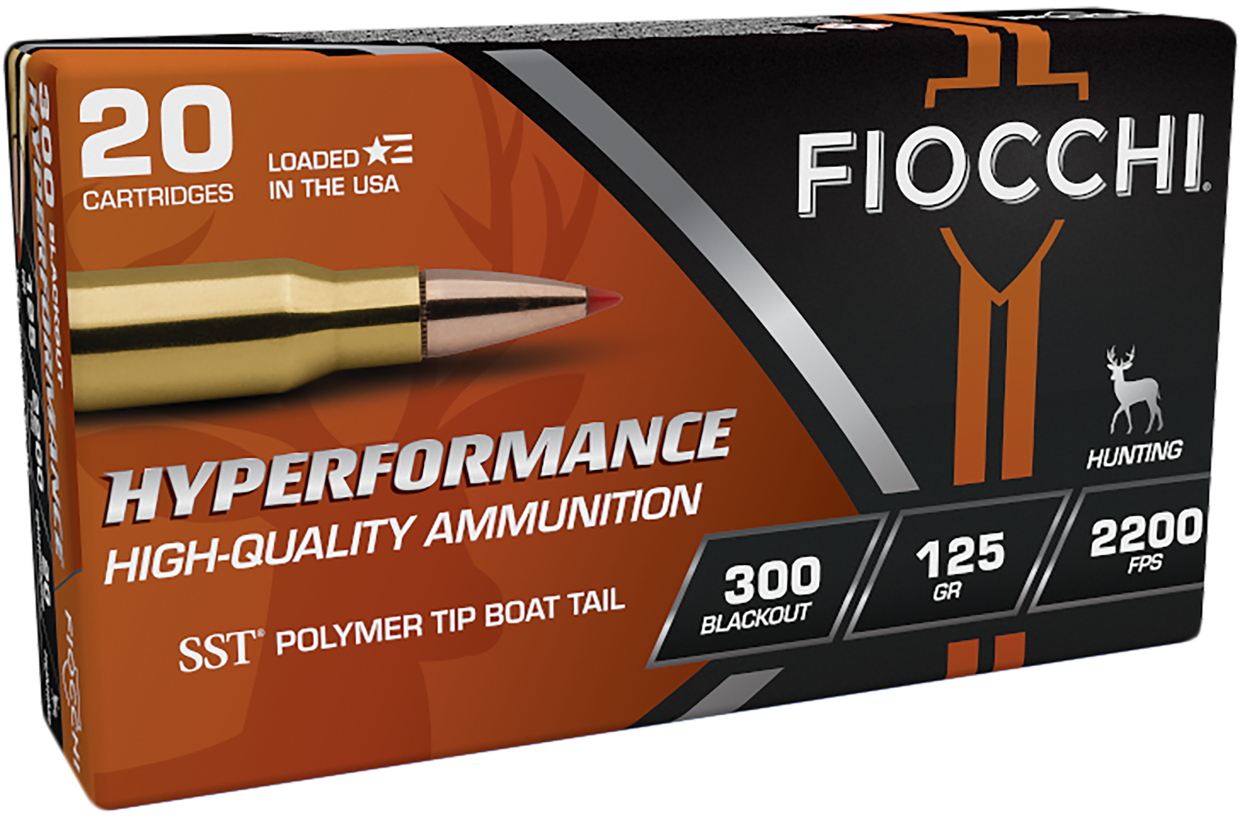 Fiocchi 300BLKH20 Hyperformance  300Blackout 125gr Super Shock Tip 20 Per Box/10 Case