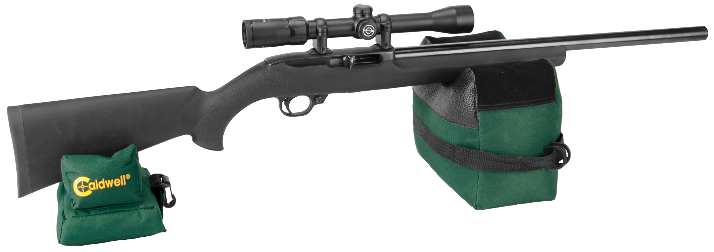 Caldwell 248885 DeadShot Shooter's Bag Empty Dark Green 600D Polyester Front and Rear Bag 8 lbs