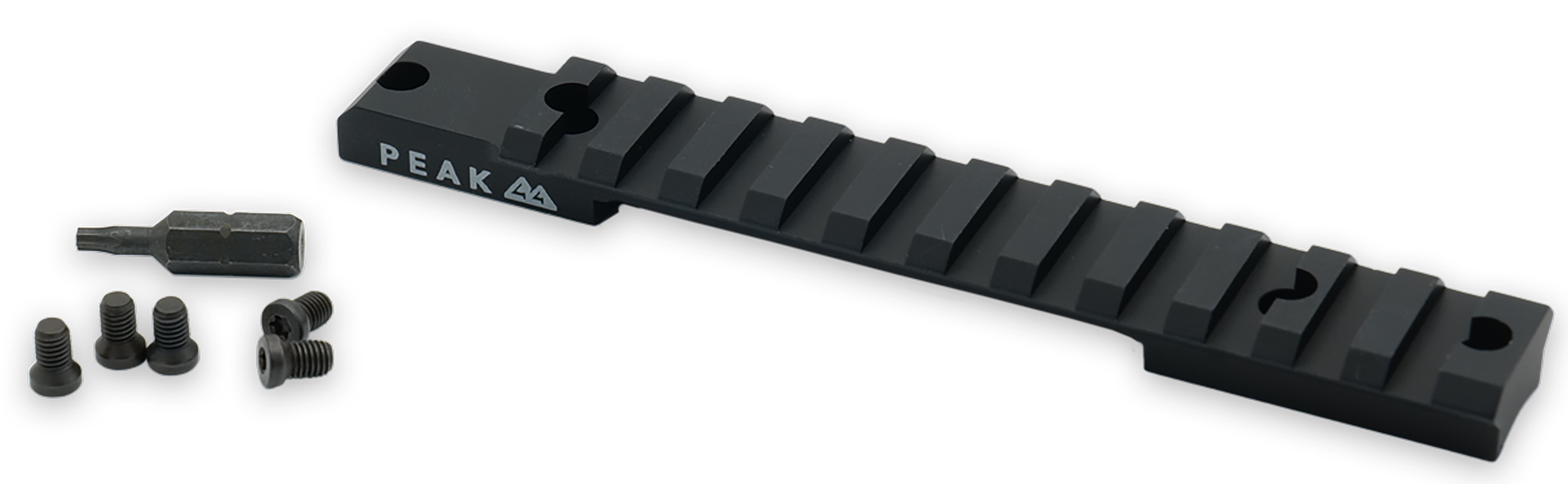 Weatherby J010004 Picatinny Rail Matte Black Aluminum Weatherby Model 307 Weaver Mount Short Action 20 MOA