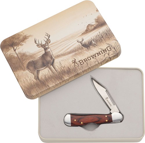 BROWNING KNIFE 2026 WHITETAIL ART W/GIFT TIN*