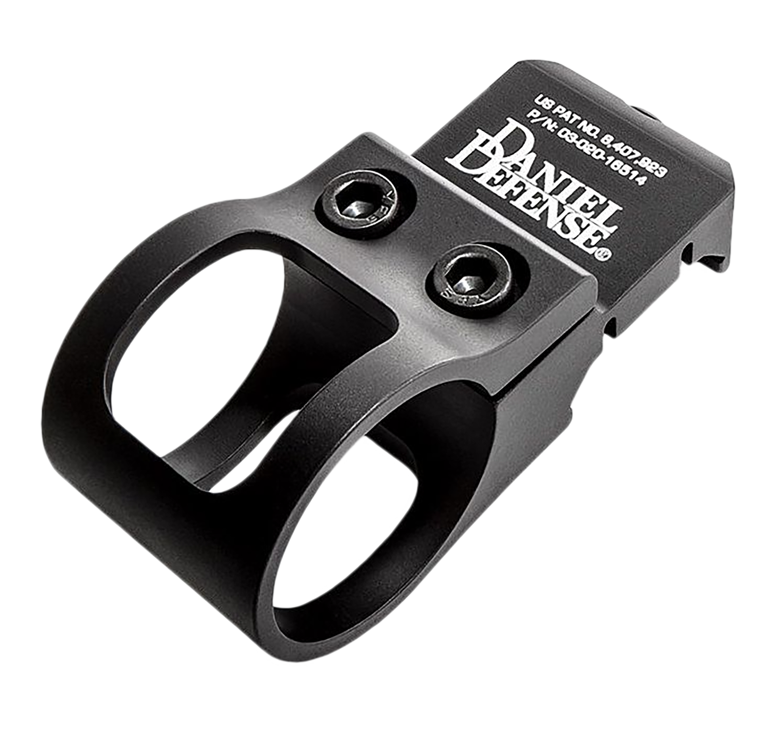 Daniel Defense 0302016514 Offset Flashlight Mount with 1" Diameter Aluminum Black Hard Coat Anodized