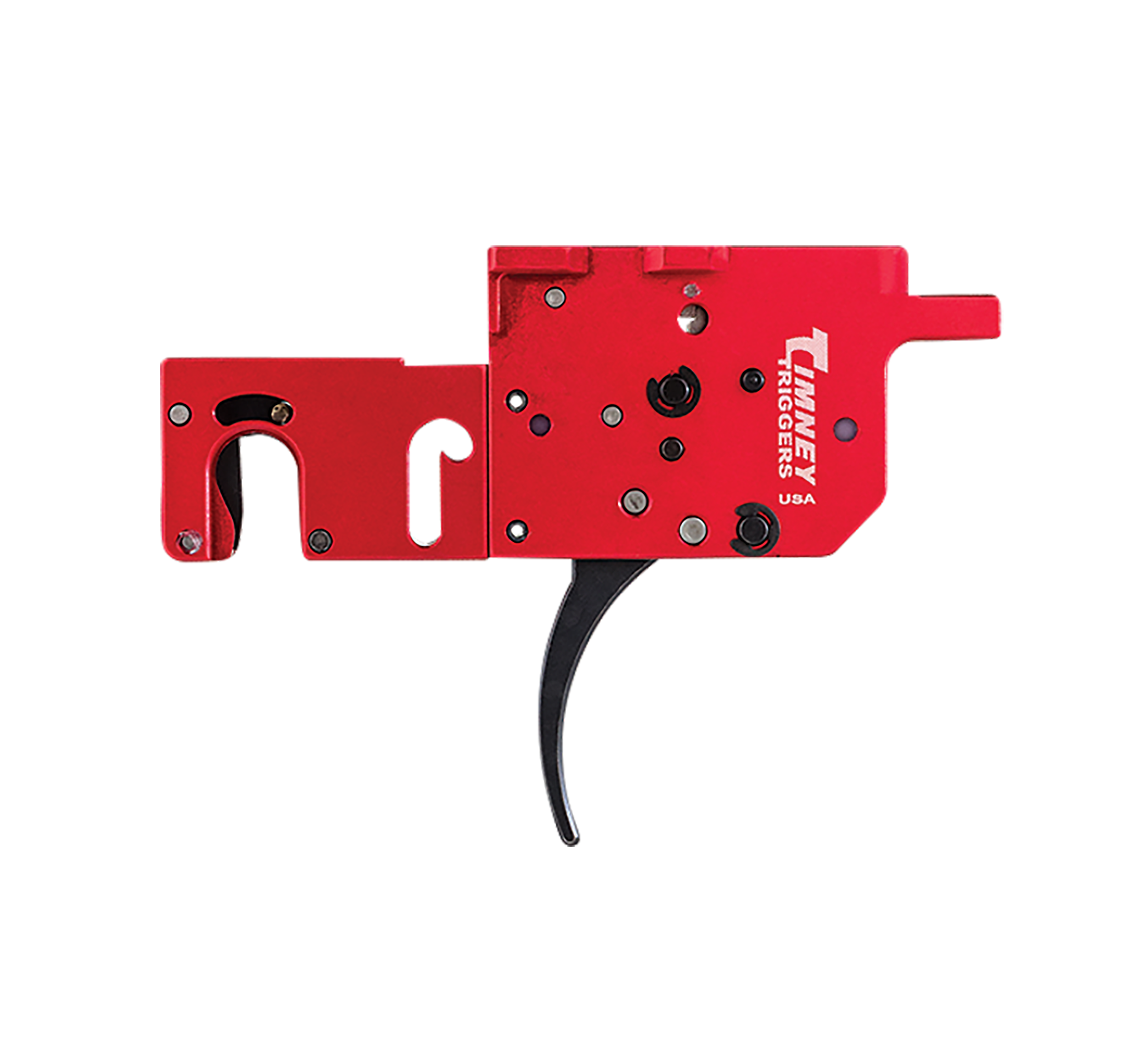 Timney Triggers 650 RPR Two-Stage Curved Trigger with 8 oz/1 lb Draw Weight & Black/Red Finish for Ruger Precision