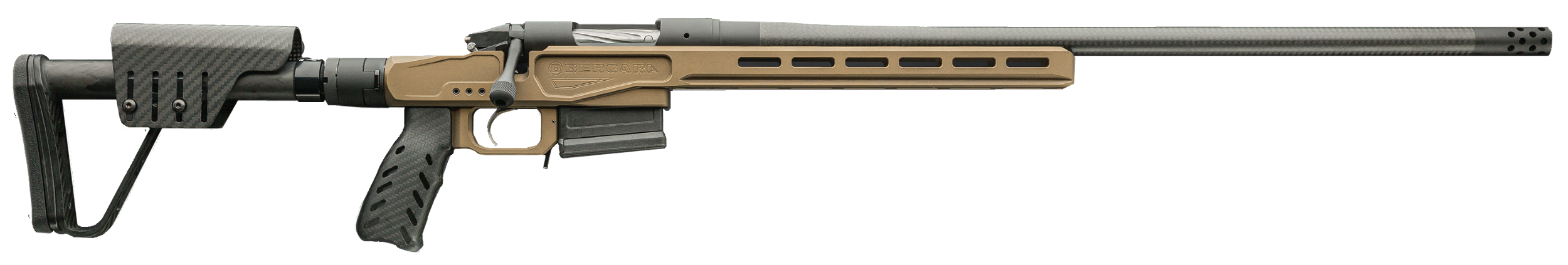 Bergara Rifles BPR3765PRC Premier MgLite Full Size 6.5 PRC Mag 3+1 22" Carbon Fiber CURE Carbon Fiber Barrel, Graphite Black Cerakote Steel Receiver, Flat Dark Earth XLR Folding Chassis