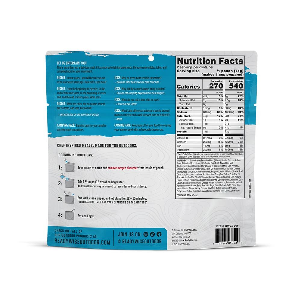 Readywise Mac & Cheese Single Pack