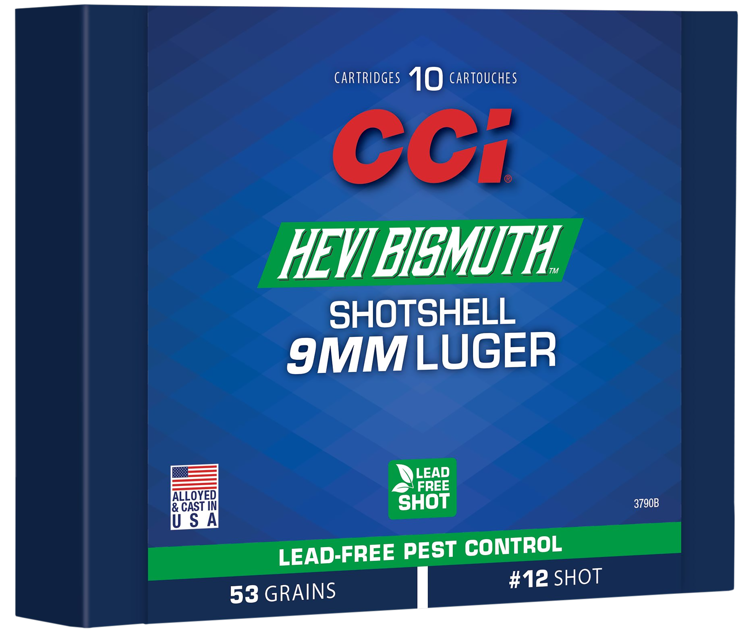 CCI 3790B Pest Control HEVI-Bismuth 9mmLuger 53gr 10 Per Box/20 Case