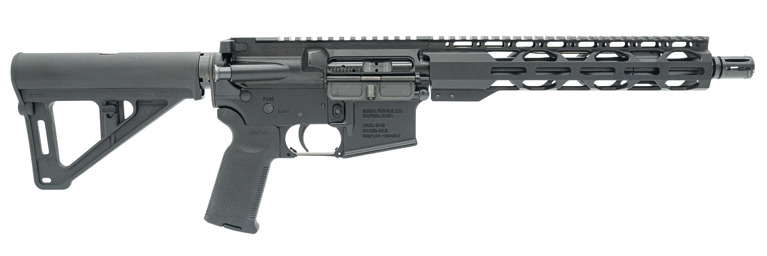 Radical Firearms FP105556M410RPRBTR BTR 5.56 NATO 10.50" M-LOK Handguard Black Polymer Black Polymer Grip