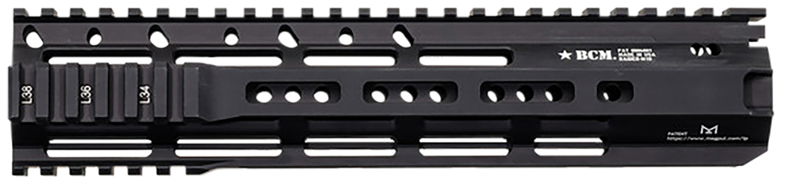 BCM RAIDERM10556BL RAIDER-M13 Rail Black Anodized 10.00" M-LOK Free-Floating Style Made of Aluminum for AR-Platform