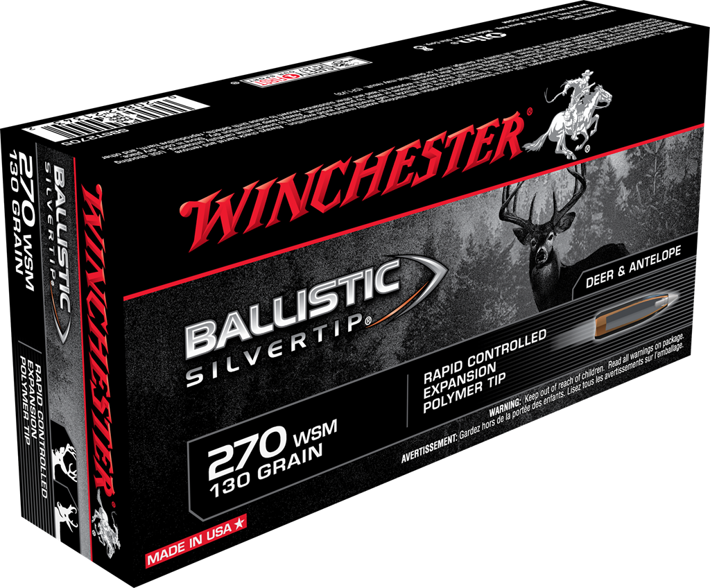 WINCHESTER BALLISTIC SILVERTIP 270WIN 130GR 20RD BX 200RD CASE