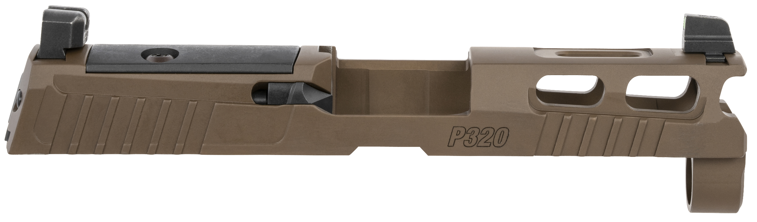 Sig Sauer 8900952 P320  Sig P320 9mm Luger PVD Coyote Brown Stainless Steel XRAY3 Suppressor Sights Compatible With ROMEO1 PRO ROMEO2