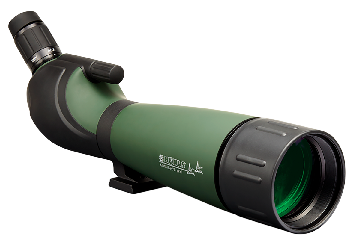 Konus 7127 Konuspot 100 Angled Body 20-60x 100mm Green Rubber Armor Aluminum