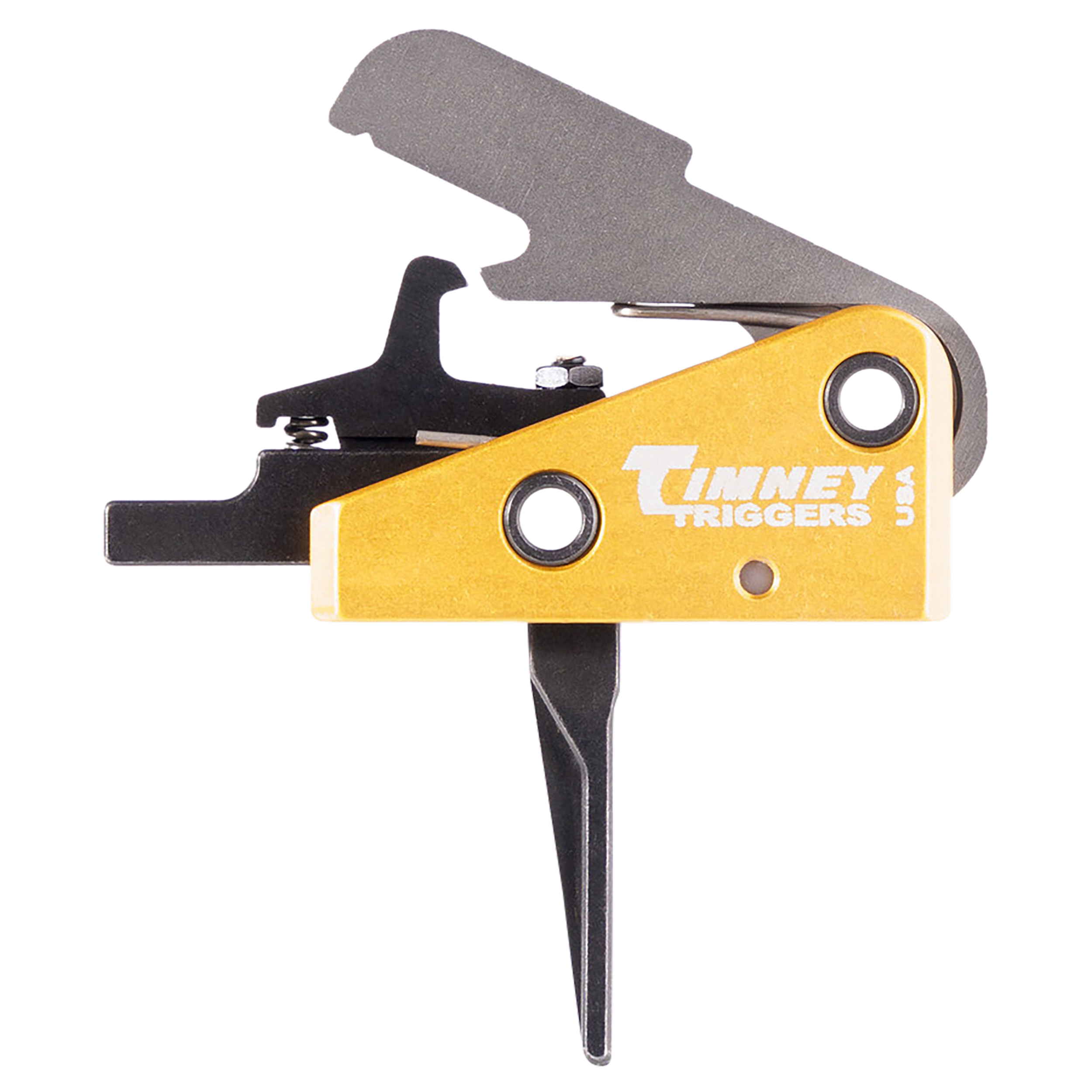 Timney Triggers 667SST Competition Trigger  Single-Stage Straight Trigger with 3 lbs Draw Weight & Black/Gold Finish for AR-15