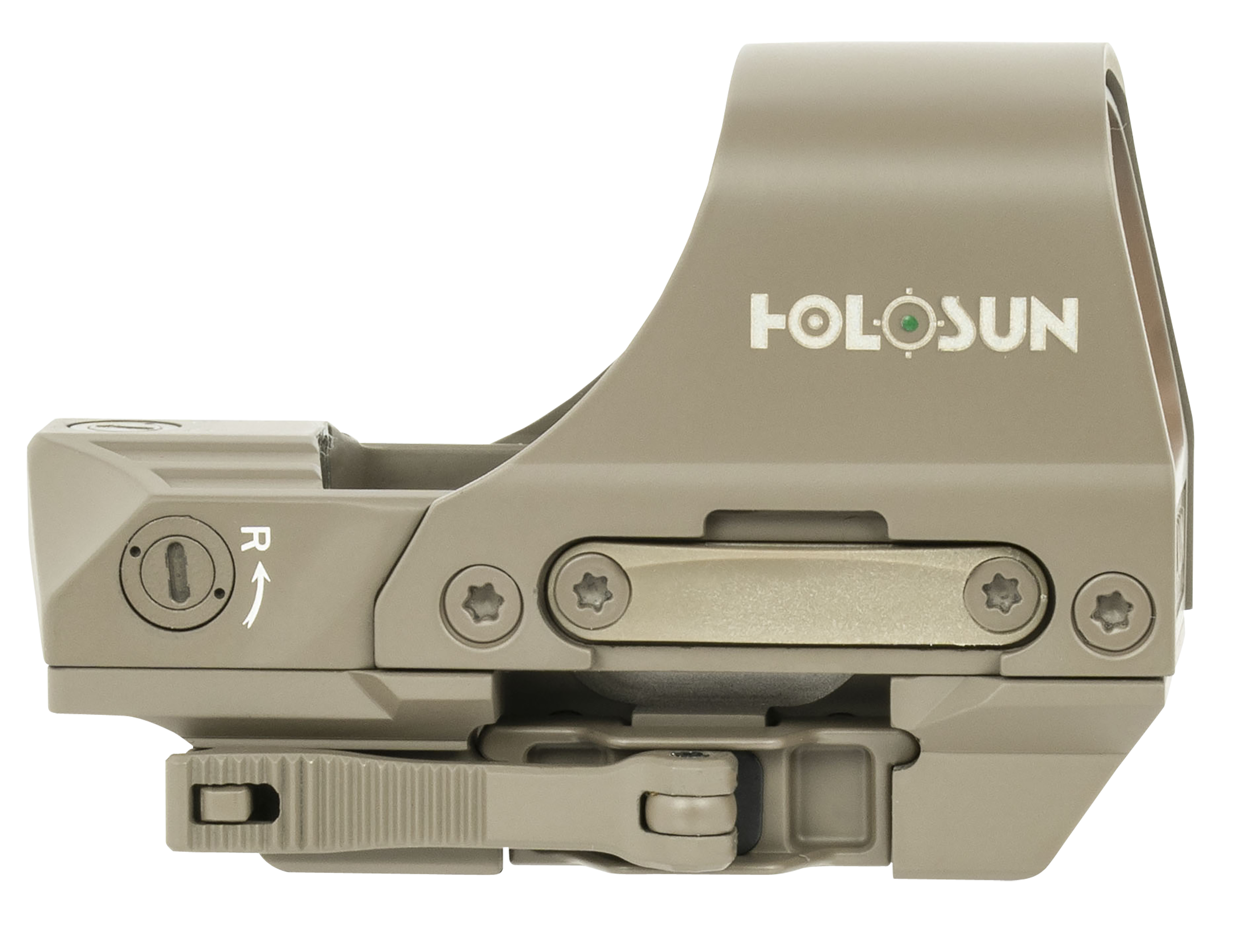 Holosun HE510CGRFDE 510  Flat Dark Earth 1 x 0.91" x 1.26" 2 MOA Green Dot/65 MOA Circle Multi Reticle
