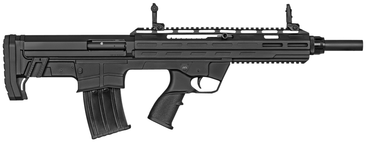 Tokarev USA 21000105 TBP  12 Gauge Semi-Auto 3" 5+1 18.50" Black Steel Barrel, Black Receiver w/Picatinny Rail, Black Bullpup Synthetic Stock