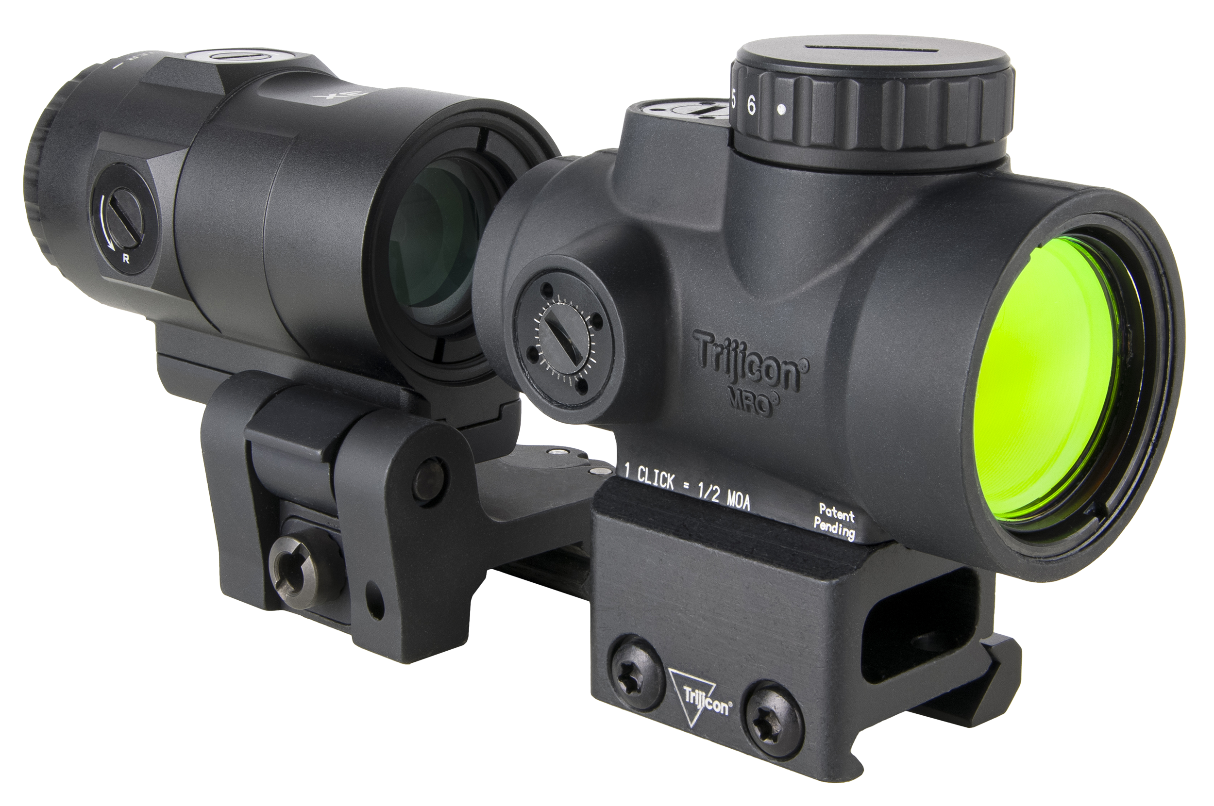 Trijicon 2200368 MRO SD Patrol Black 1x 25mm 2 MOA Red Dot Reticle Full Co-Witness Mount