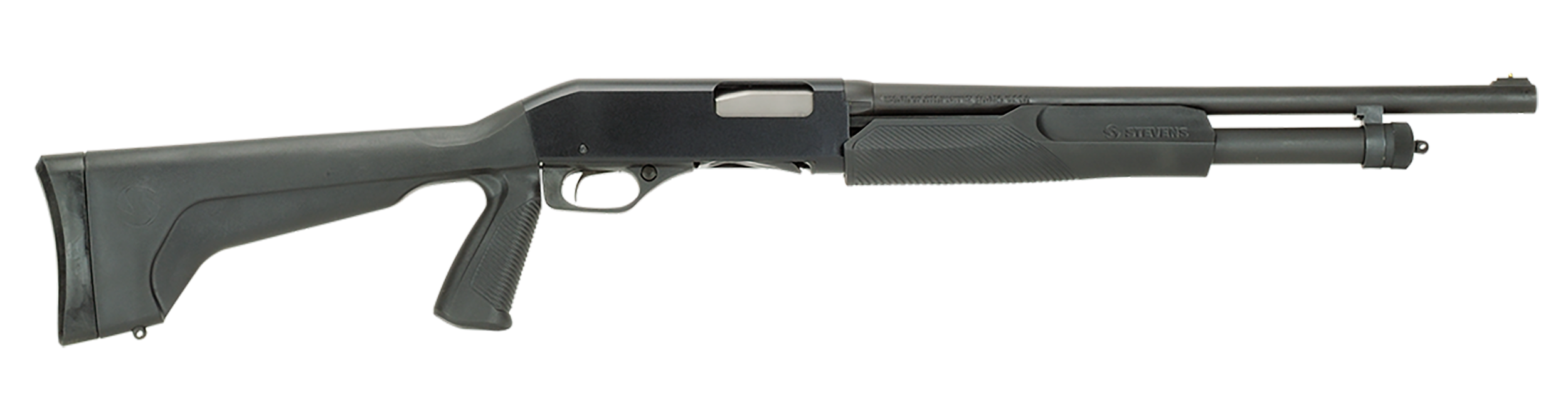 Stevens 22438 320 Security 20 Gauge 3" 5+1 18.50" Matte Blued Carbon Steel Barrel, Black Fixed Pistol Grip Stock Ambidextrous, Bead Sight