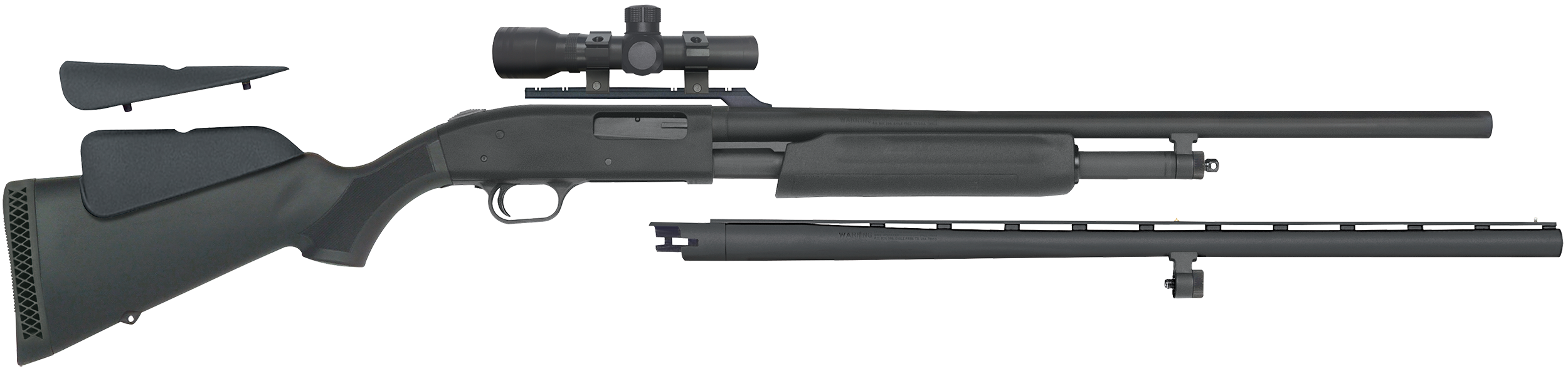Mossberg 54047 500 Field/Deer Pump 20 Gauge 5+1 3" 26" Vent Rib/24" Slugster Barrels, Matte Blued Metal Finish, Synthetic Dual Comb Stock, Includes Accu-Set Chokes & Dead Ringer 2.5x20mm Scope