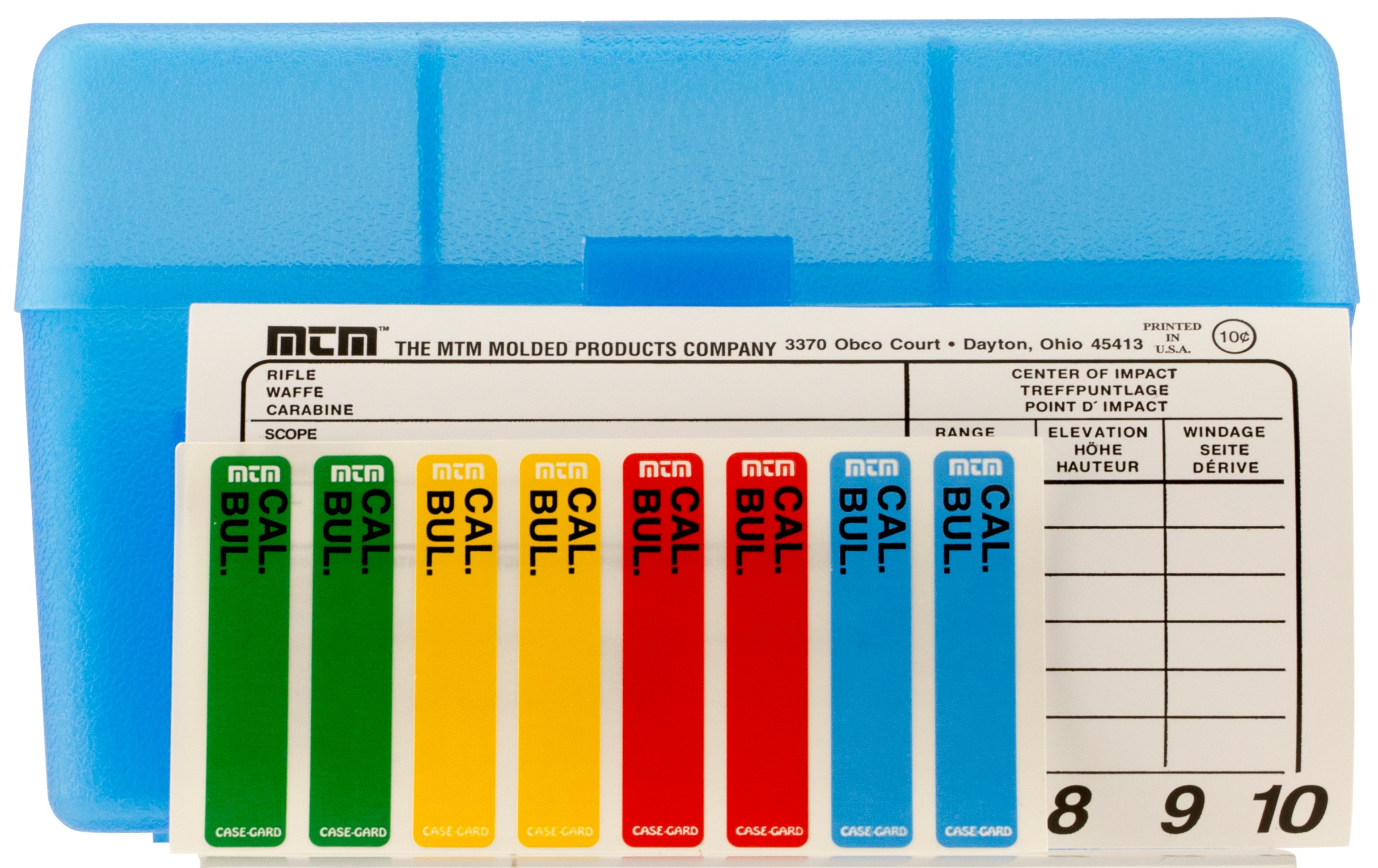 MTM Case-Gard RL5024 Case-Gard R-50 Multi-Caliber Clear Blue Polypropylene 50rd