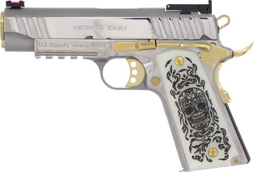 GIRSAN MC1911 LIBERADORE 10MM COMMANDER SS/GOLD ENGRAVED 8RD