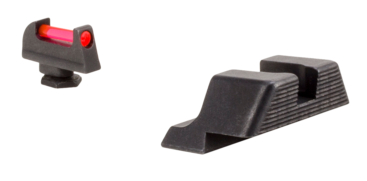 Trijicon 601023 Fiber Sights Red/Fiber Optic Front Sight-Black/Blank Rear Sight Glock 17/17L/19/22 Standard Frame