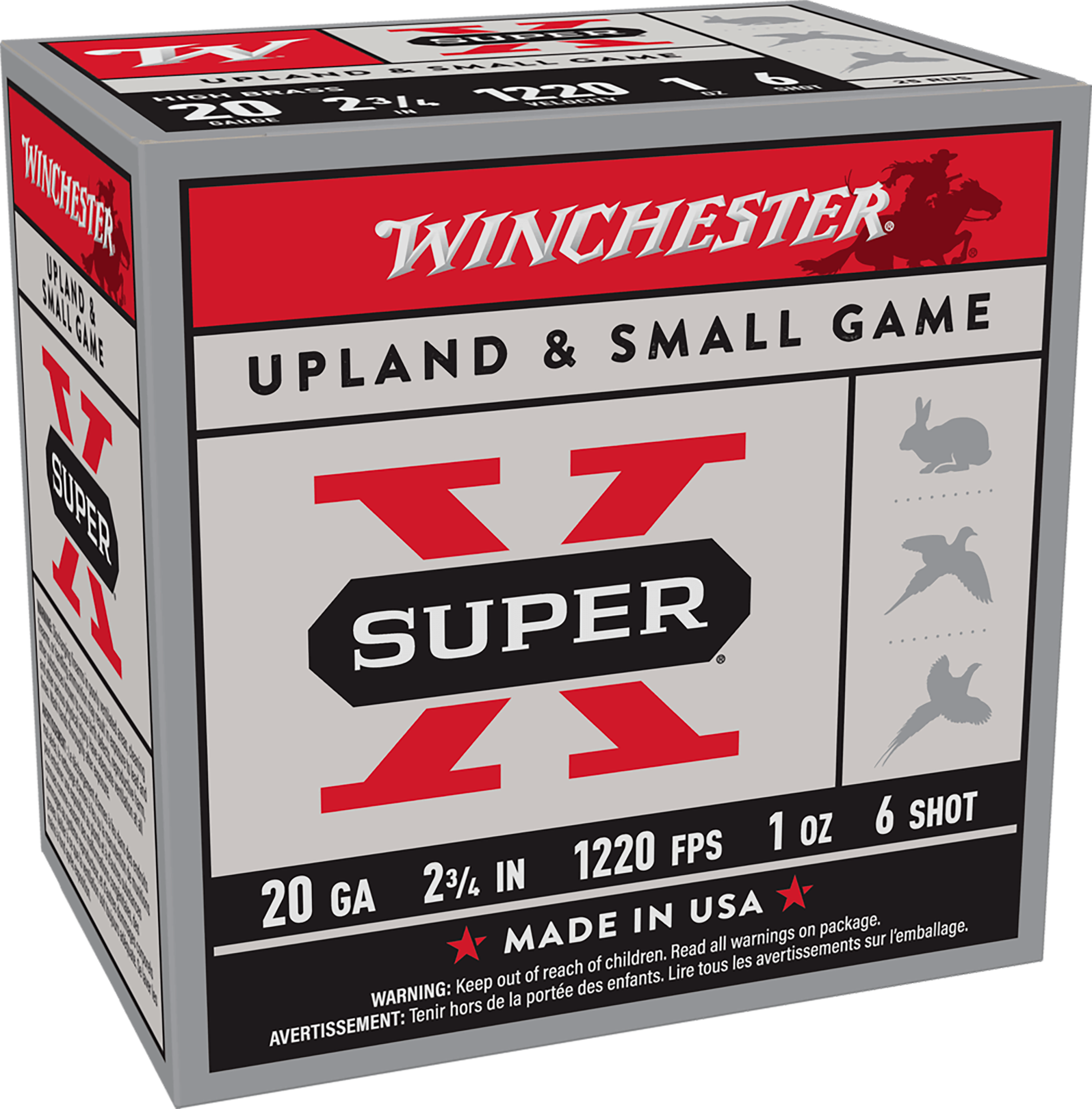 Winchester Ammo X206 Super X Heavy Game Load High Brass 20Gauge 2.75" 1oz 6Shot 25 Per Box/10 Case