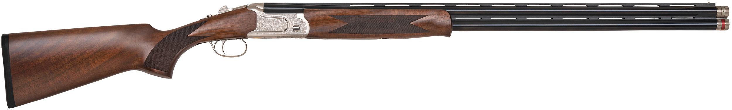 Mossberg 75482 Gold Reserve  Full Size 20 Gauge Break Open 3" 2rd 30" Blue Polished Vent Rib Barrel, Silver Polished Engraved Stainless Steel Receiver, Fixed Black Walnut Stock, Right Hand