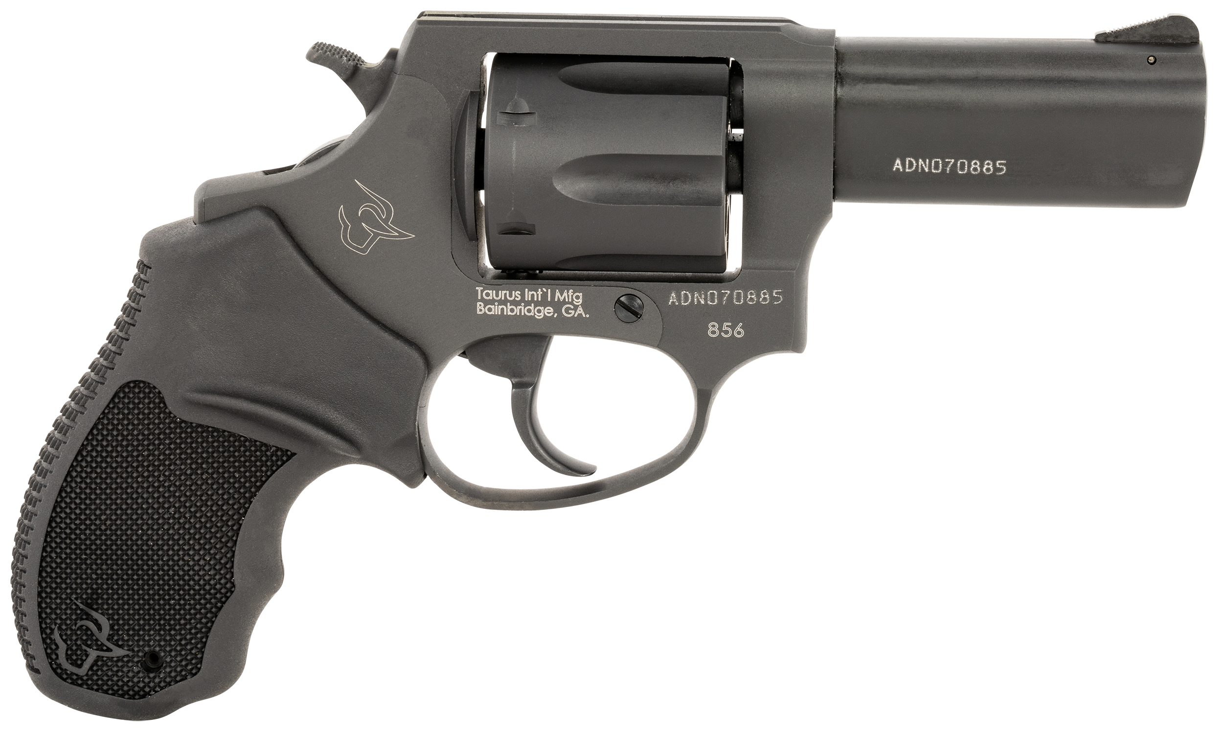 Taurus 2-856P31 856 T.O.R.O. Small 38 Special +P 6 Shot 3" Matte Black Stainless Steel Barrel, Cylinder & Frame, Black Rubber Grip, Transfer Bar Safety, Exposed Hammer