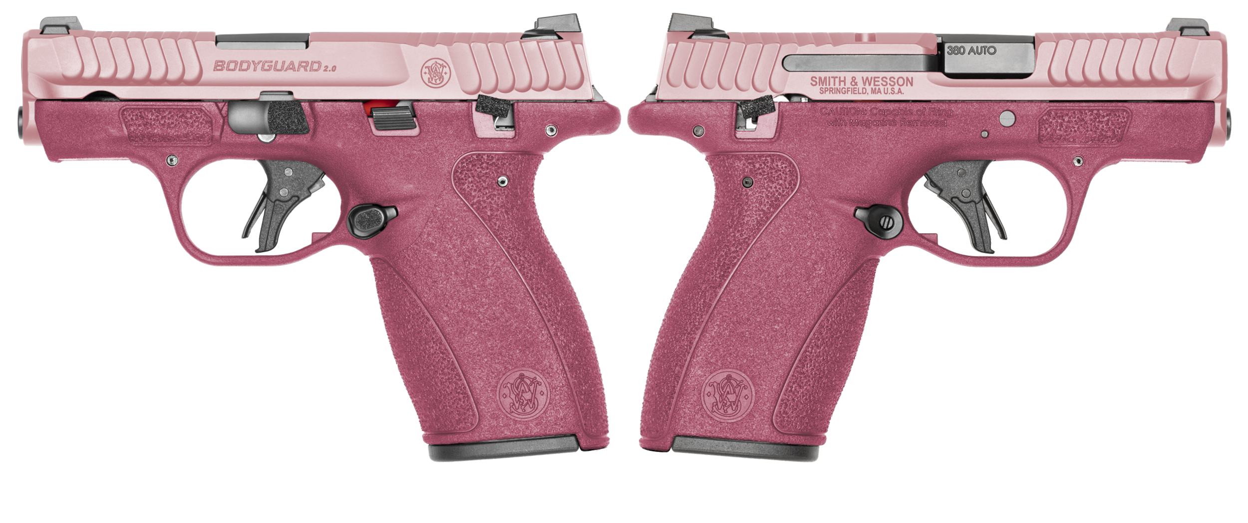 SMITH & WESSON BODYGUARD 2.0 380ACP PISTOL T.S. CRANBERRY/BLUSH ORION EXCLUSIVE 1-12RD 1-10RD MAG