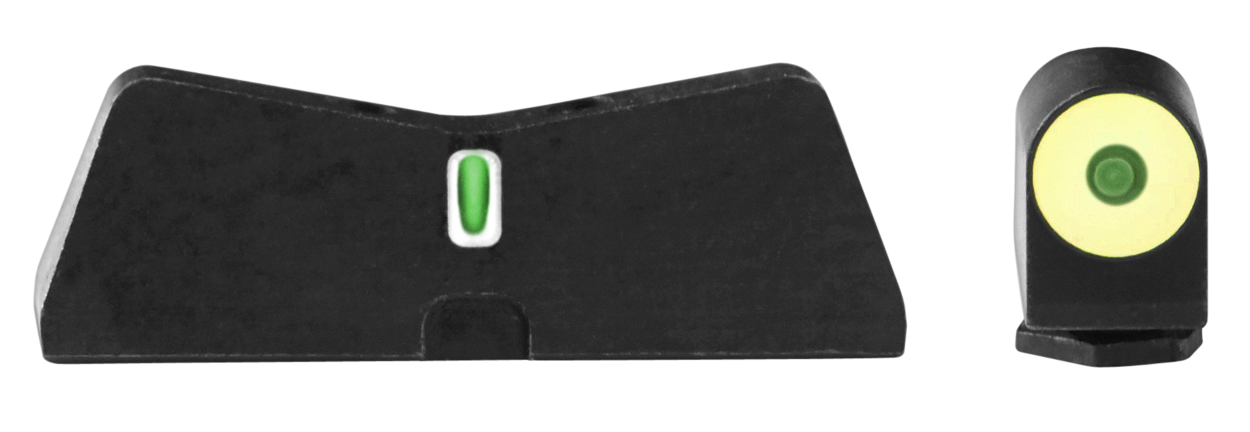 XS Sights GL0009S5Y DXT2 Big Dot Night Sights fits Glock Black | Green Tritium Yellow Outline Front Sight Green Tritium White Outline Bar Rear Sight