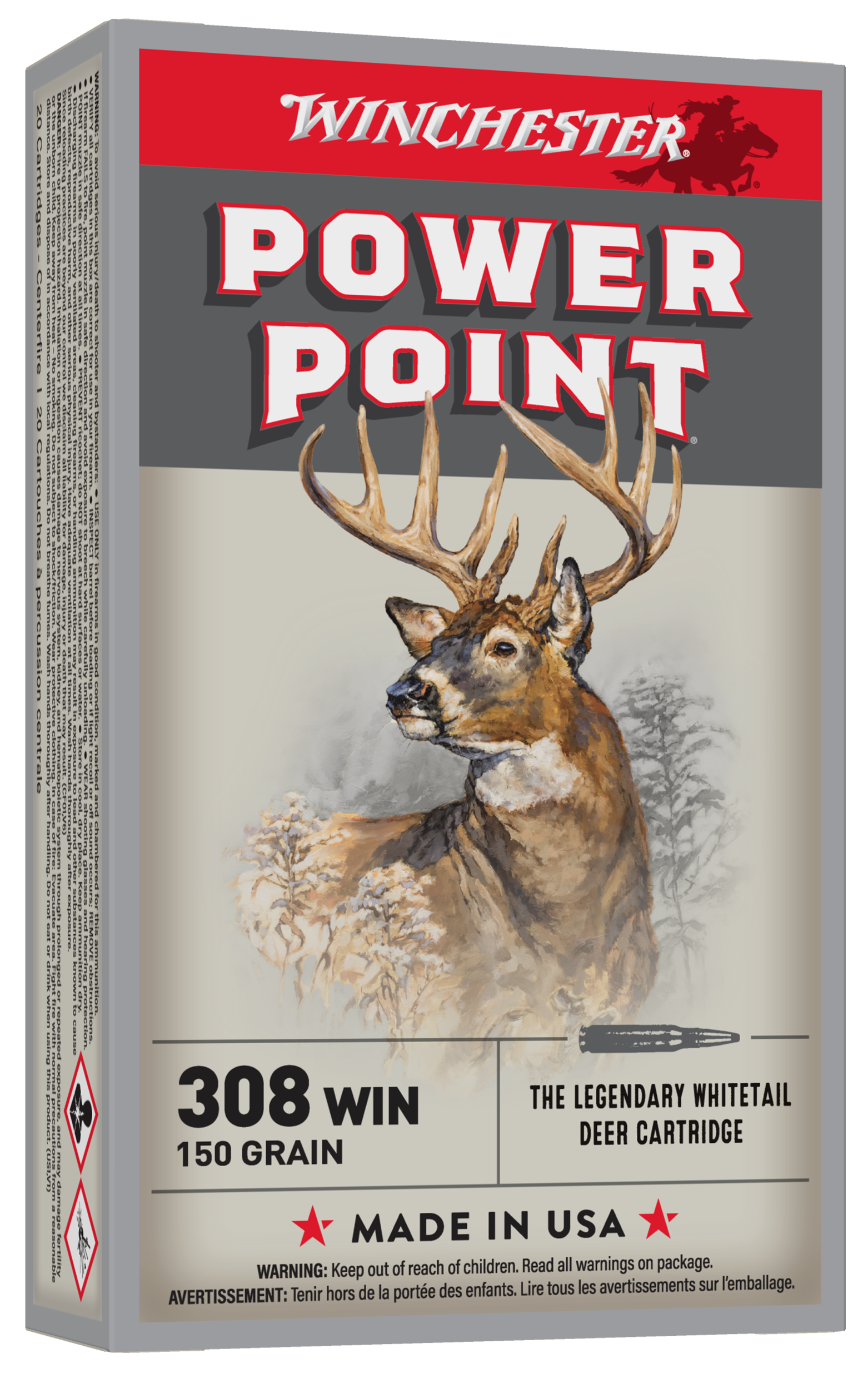 Winchester Ammo X3085 Power-Point 308Win 150gr 20 Per Box/10 Case