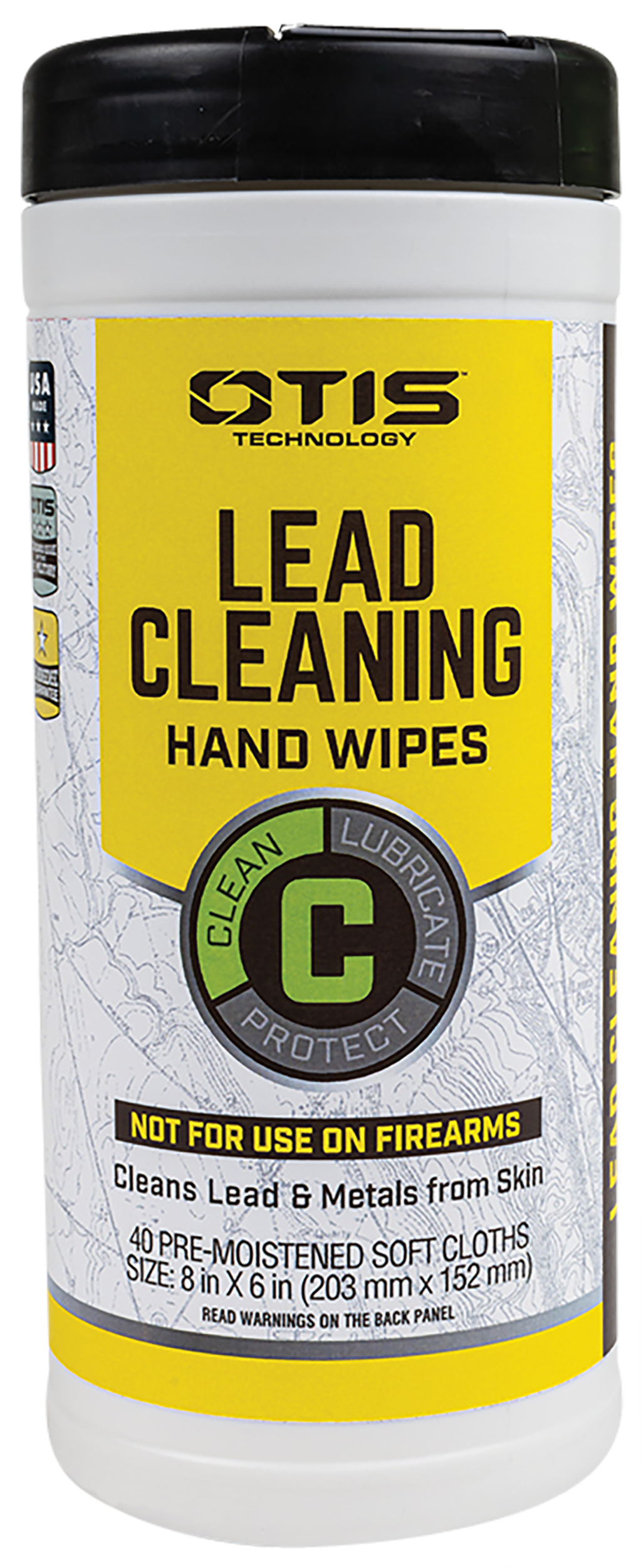 Otis FG40CLRW Lead Cleaning Hand Wipes Cleans Lead & Metals from Skin 40 Count Can