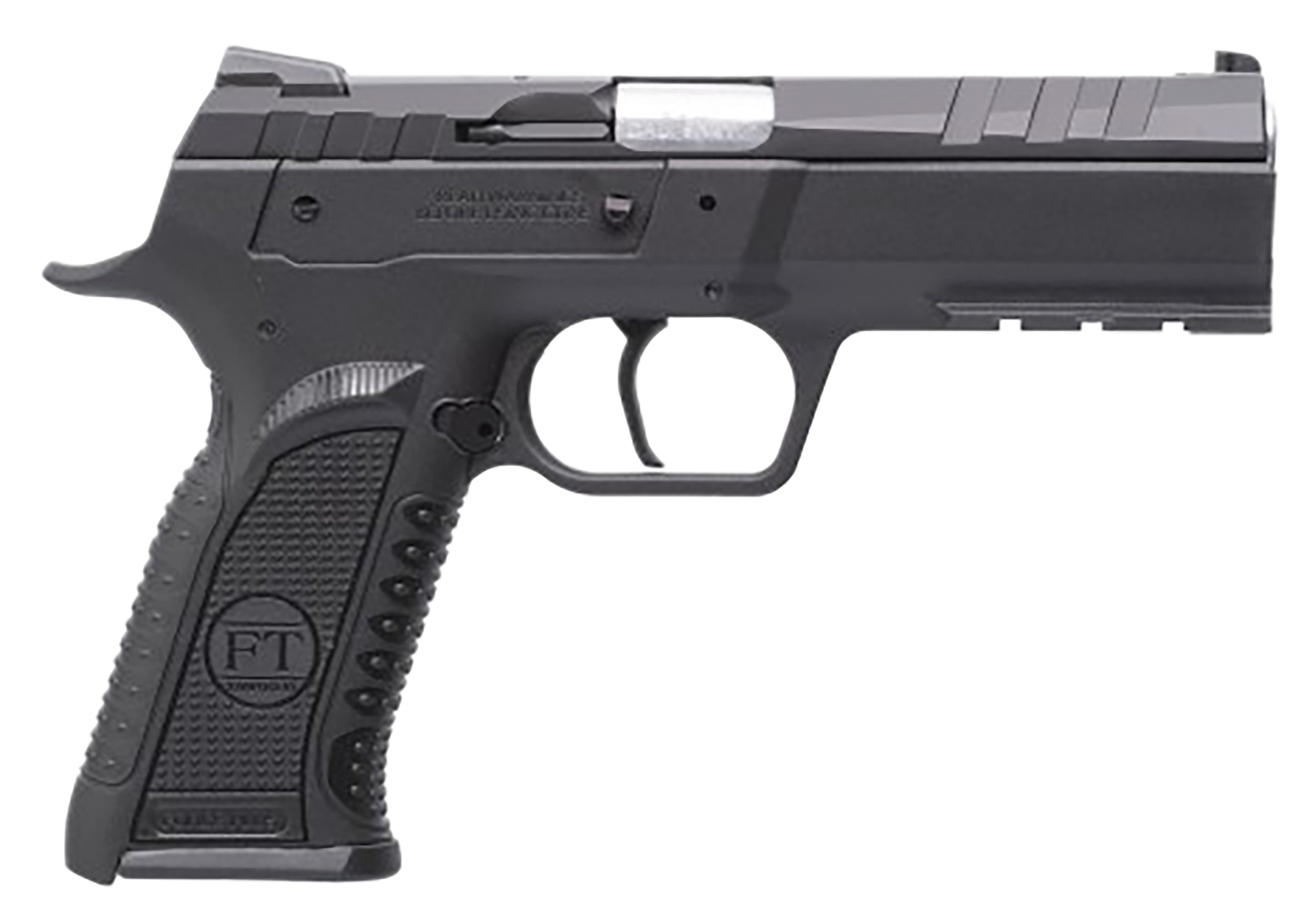 Tanfoglio TFFORCES9 Force Esse 9mm Luger 16+1 4.40" Stainless Steel Barrel, Black Serrated Steel Slide, Black Polymer Frame w/Picatinny Rail, Textured Grip