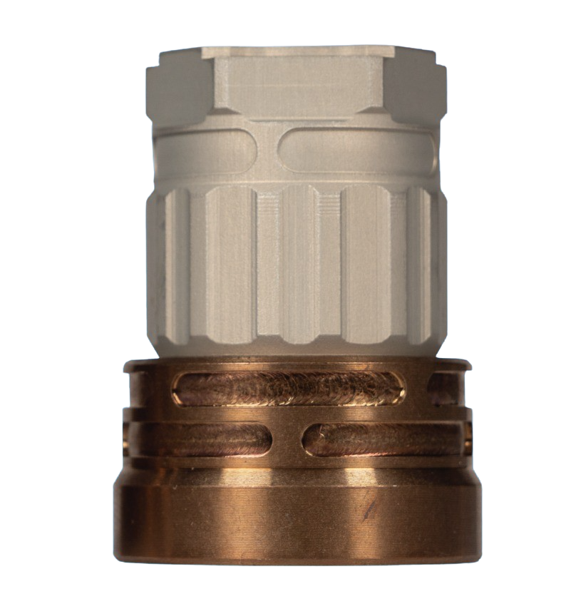 Q LLC ACCE9MOUNTTRILUGCLEAR Erect9r Three-Way Mount 9mm Aluminum/Stainless Steel Clear Hardcoat Anodized Tan