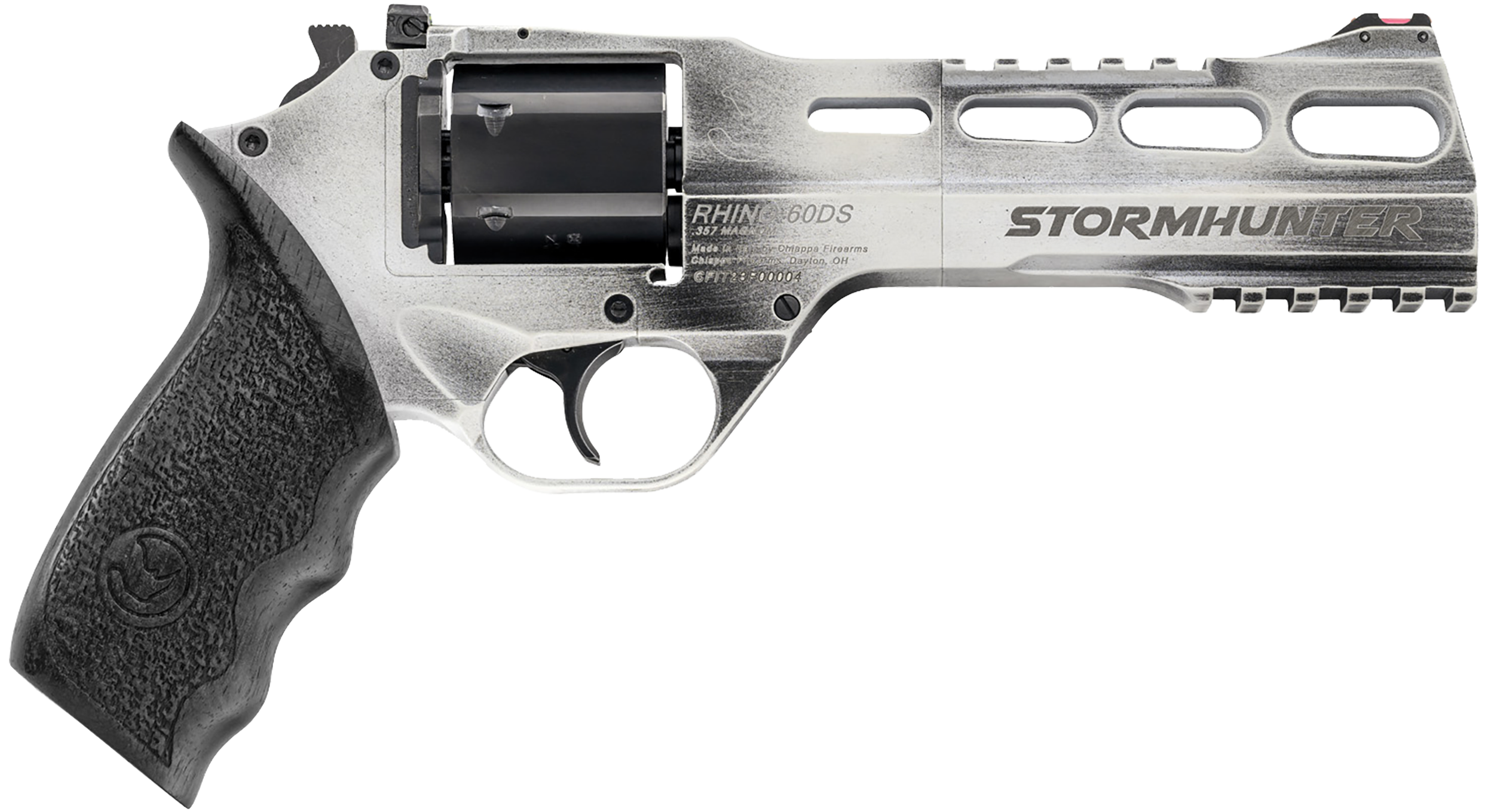 Chiappa Firearms 340334 Rhino 60DS Limited Edition 357 Mag 6 Shot 6" Stormhunter (White) Steel Vent Rib Barrel, Cylinder & Aluminum Frame, Black Walnut Grip, Hammer Safety