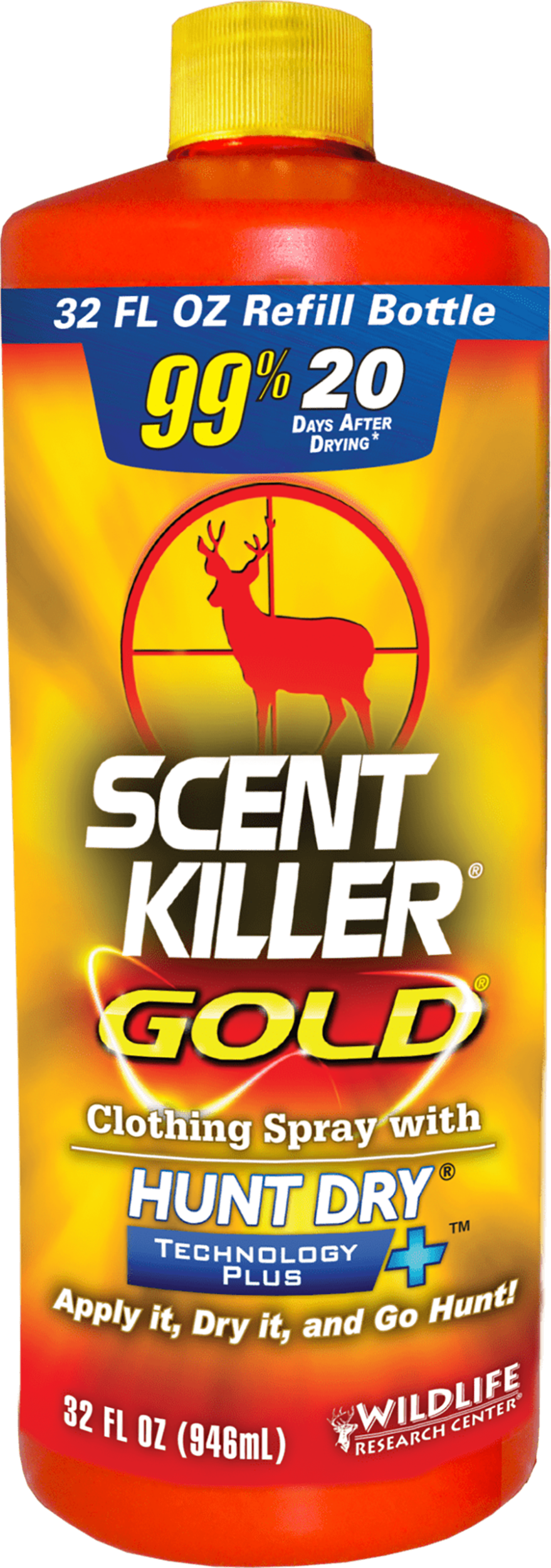 Wildlife Research 1261 Scent Killer Gold Spray Refill Odorless Scent 32 oz Bottle