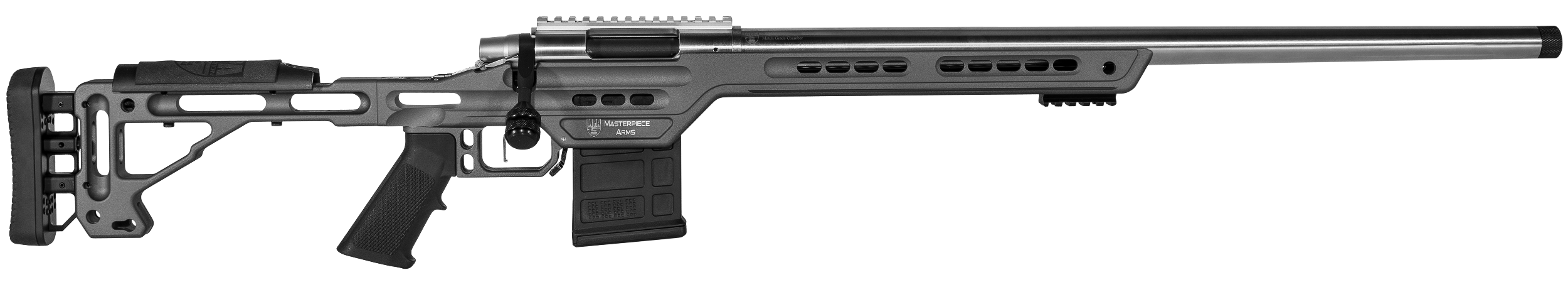 MasterPiece Arms 6CMPMRRHTNGPBA PMR 6mm Creedmoor 10+1 26" Stainless Steel Tungsten Aluminum Tungsten V-Bedded BA Hybrid Chassis Stock Right Hand
