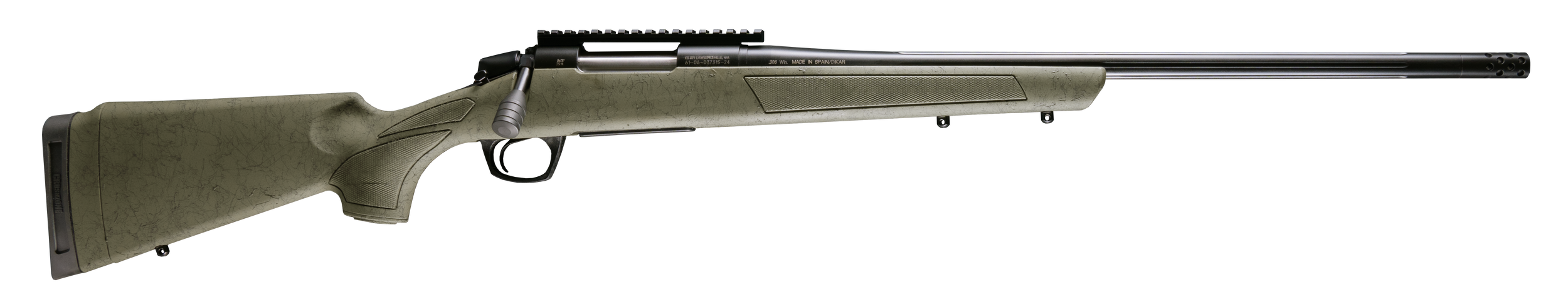 CVA CR3981G Cascade XT 6.5 Creedmoor 4+1 22" Graphite Black Cerakote Fluted Steel Threaded Barrel & Receiver w/Picatinny Rail, OD Green w/Black Webbing Adjustable Synthetic Stock, Right Hand