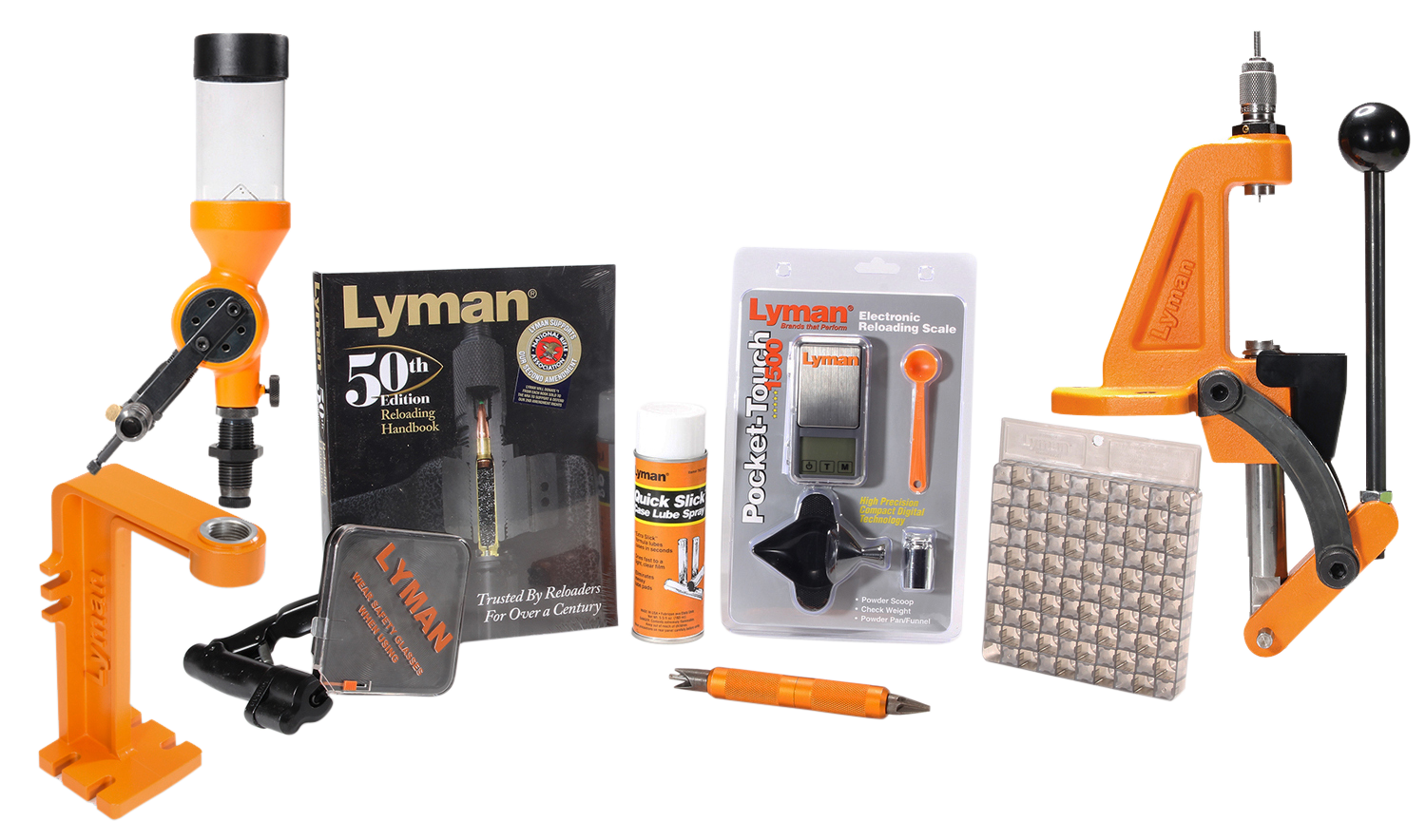 Lyman 7810350 Brass Smith Ideal Press Kit 1 Hole Cast Iron
