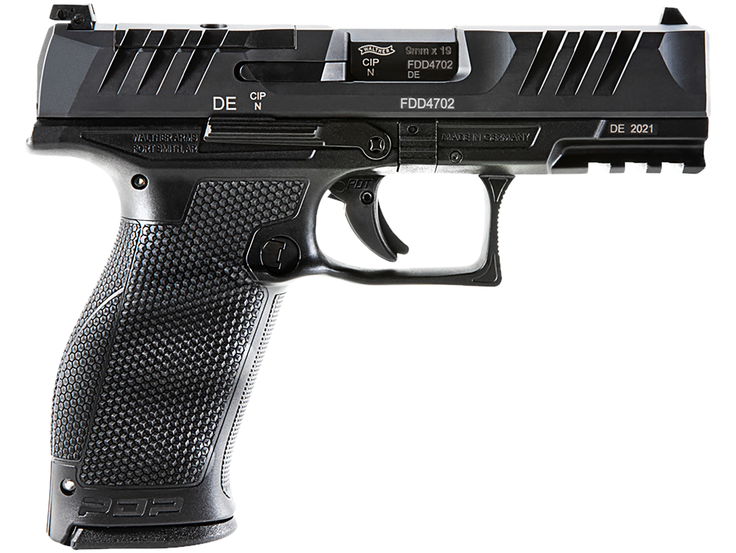 Walther Arms 2854694 PDP Optic Ready 9mm Luger 4" Barrel 10+1, Polymer Frame With Picatinny Acc. Rail, Optic Cut Super Terrain Serrated Steel Slide, Performance Duty Trigger, Manual Safety