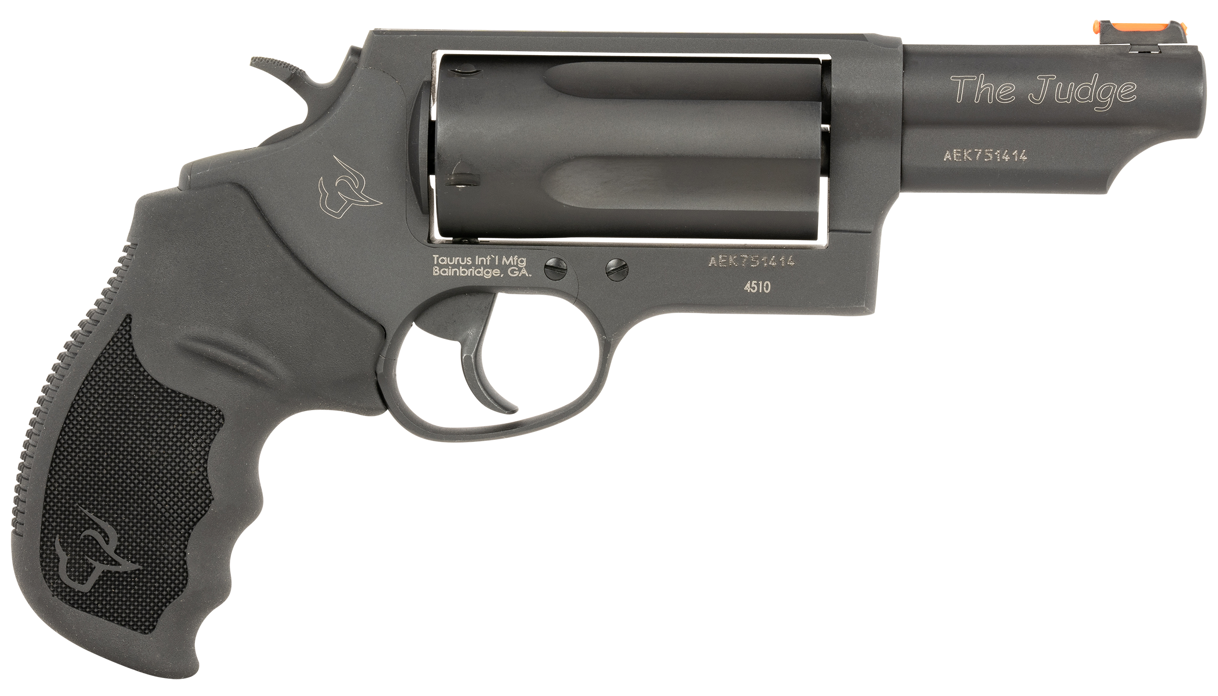 Taurus 24410P31T Judge T.O.R.O. Compact Frame 45 Colt (Long Colt)/410 Gauge 5 3" Matte Black Oxide Steel Barrel, Cylinder & Steel Frame, Black Rubber Grip, Transfer Bar Safety, Exposed Hammer