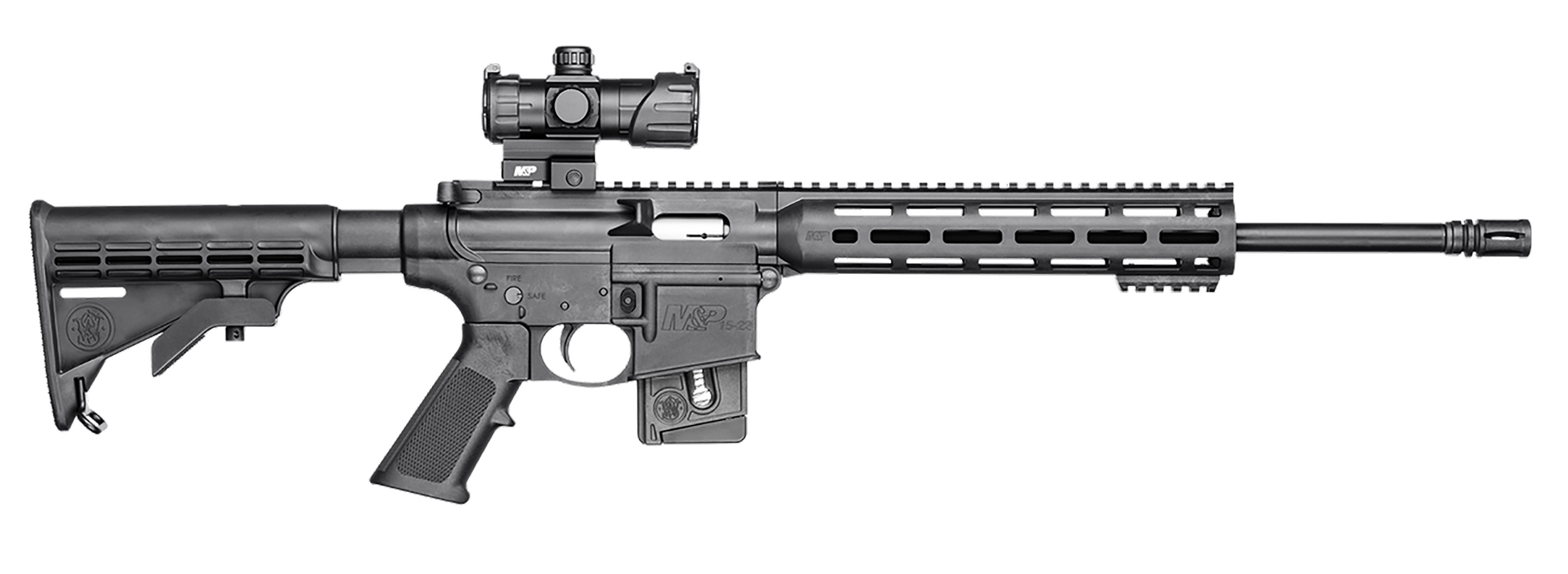 Smith & Wesson 12723 M&P15 Sport OR 22 LR 10+1 16.50" Black Threaded Barrel, Matte Black Aluminum Receiver w/Picatinny Rail, M-LOK Handguard, Black 6 Position CAR Synthetic Stock, Black Polymer Grip,