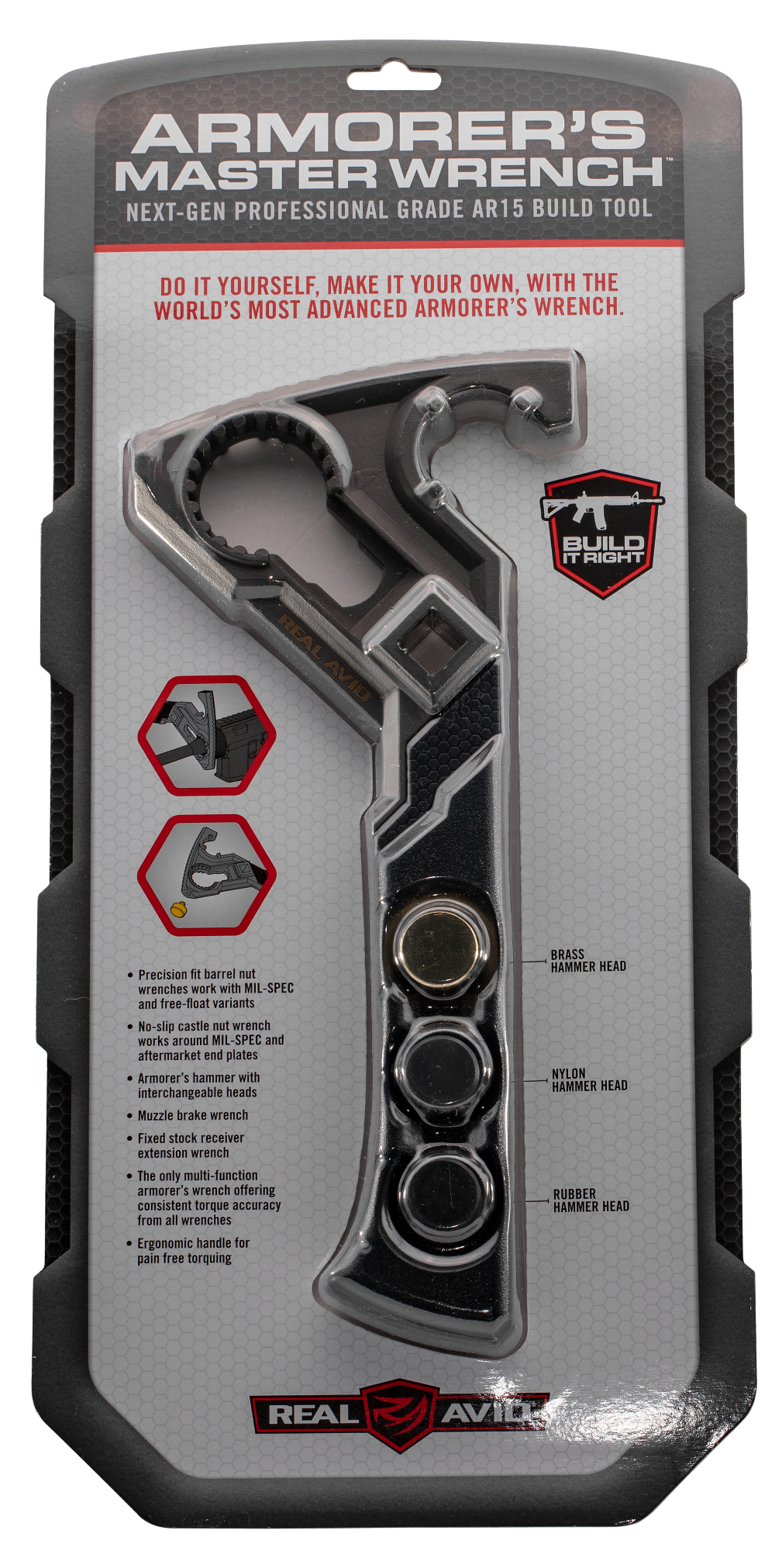 Real Avid AVAR15AMW Armorer's Master Wrench Stainless Steel AR-Platform