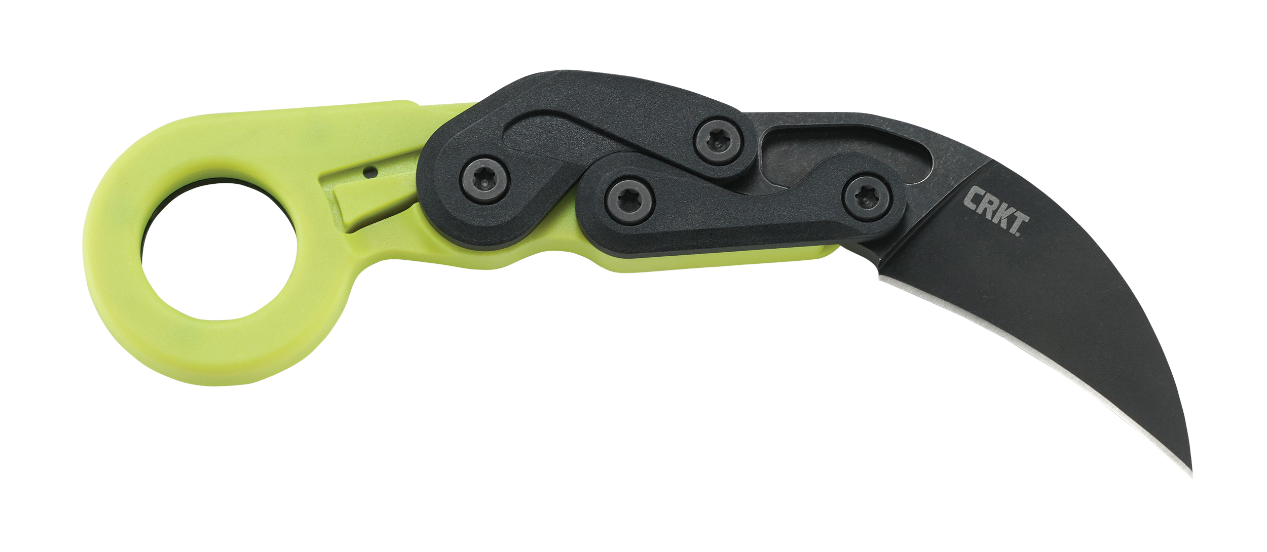 CRKT 4041G Provoke Zap 2.47" Folding Plain Black Stonewashed 4116 Stainless Steel Blade/Bright Green Grivory Handle Includes Pocket Clip