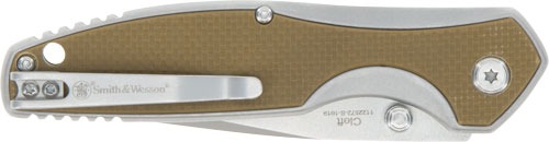 S&W KNIFE CLEFT 3.25" SPRING ASSIST G10 SCALES HANDLE