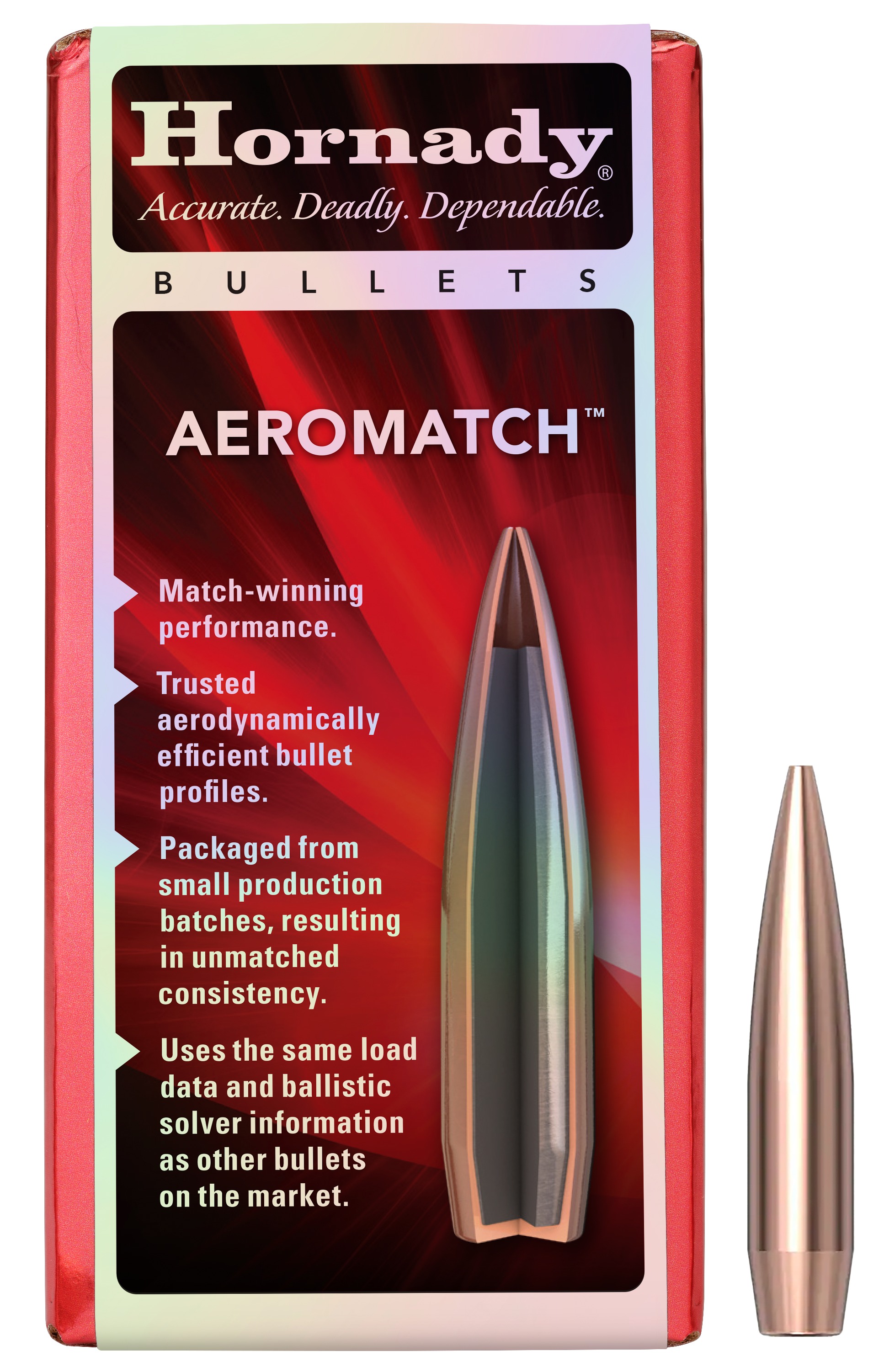 Hornady 26303 Aeromatch 6.5mm 140gr 100 Per Box/15 Case