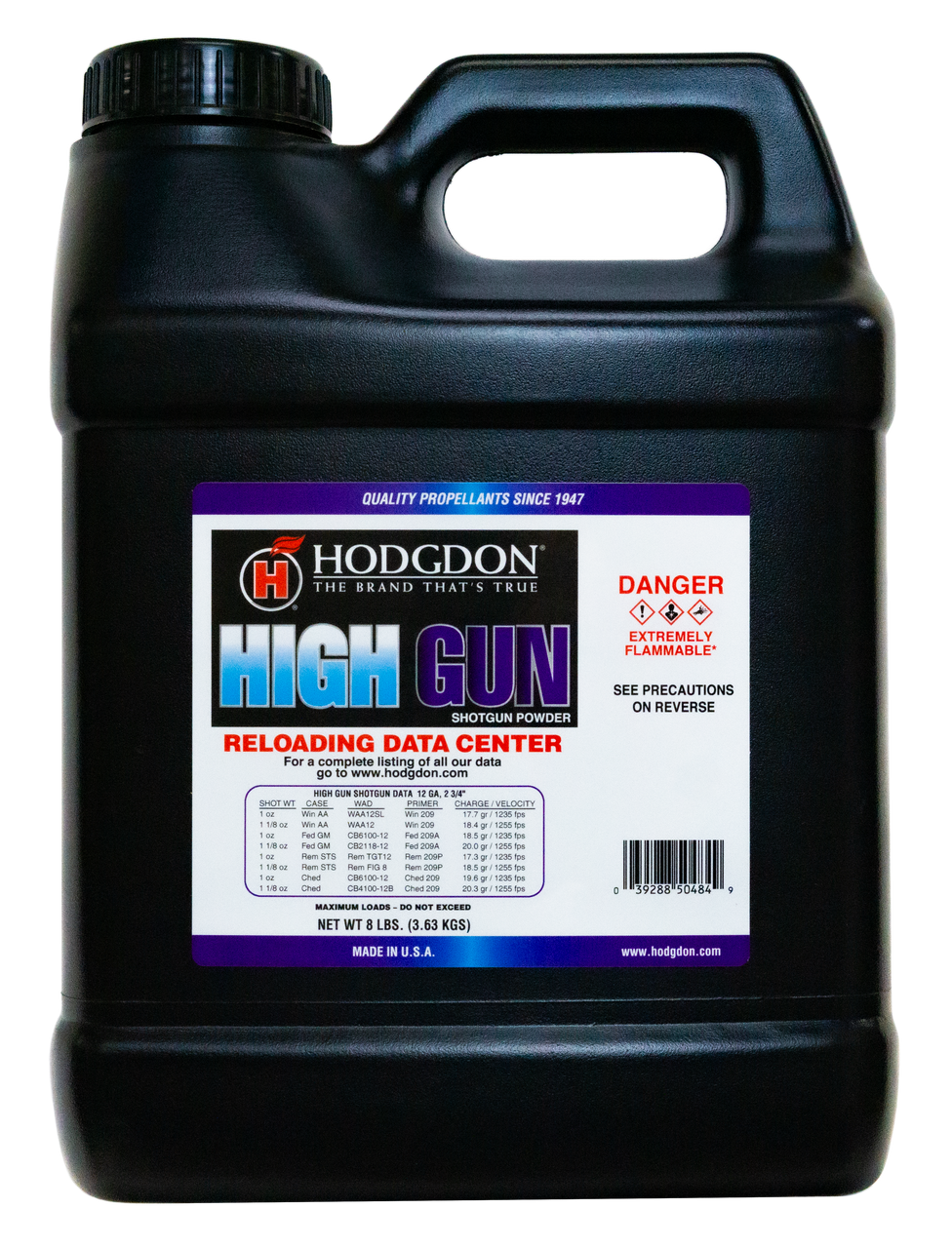 Hodgdon hg8 high gun powder pistol-shotgun 12 gauge 8 lb-img-0