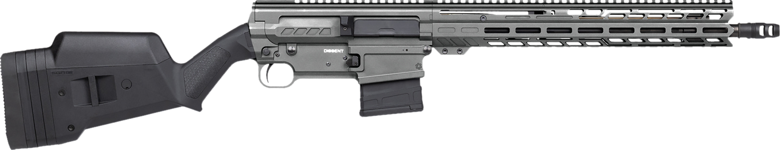 CMMG 38A530CTNG Dissent BR3 308 Win 10+1 16.10" Black Nitride Threaded Barrel, Tungsten Cerakote Aluminum Receiver w/Picatinny Rail, M-LOK Handguard, Magpul SGA Black Polymer Stock, Ambidextrous
