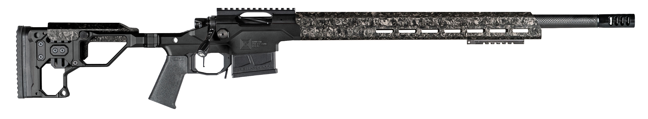 Christensen Arms 8010300102 Modern Precision 308 Win 24" Threaded Carbon Fiber Barrel 5+1, Black Nitride Finish, Black Anodized with Folding Stock, Polymer Grip